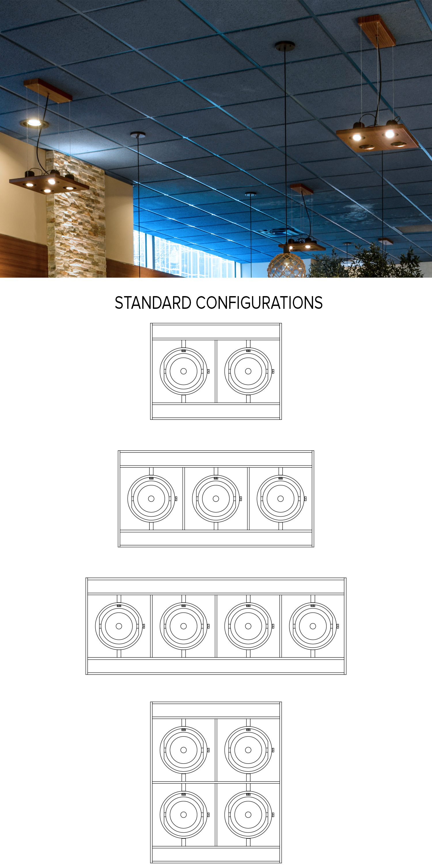 Grid fixture standard configurations